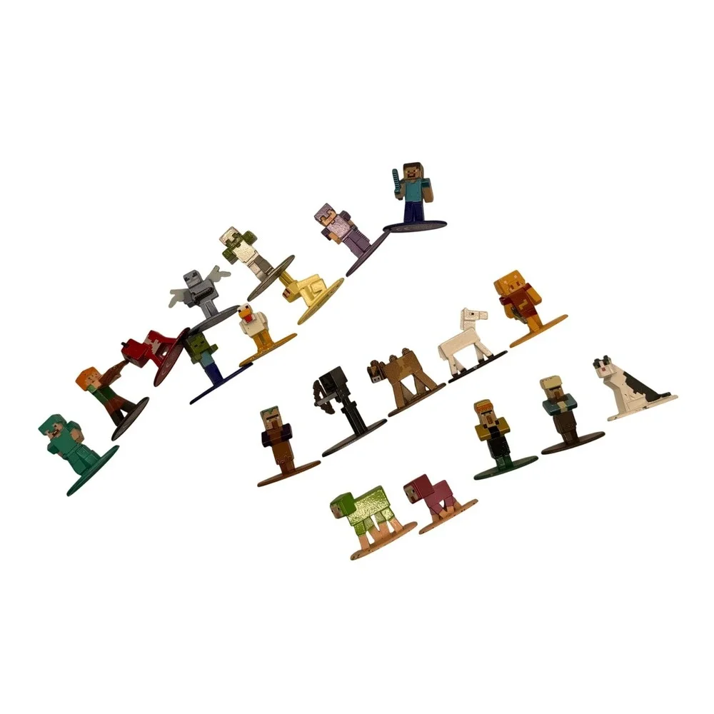 Jada Toys Minecraft Nano MetalFigs Lot of 20 Die Cast Mini Figures Mojang